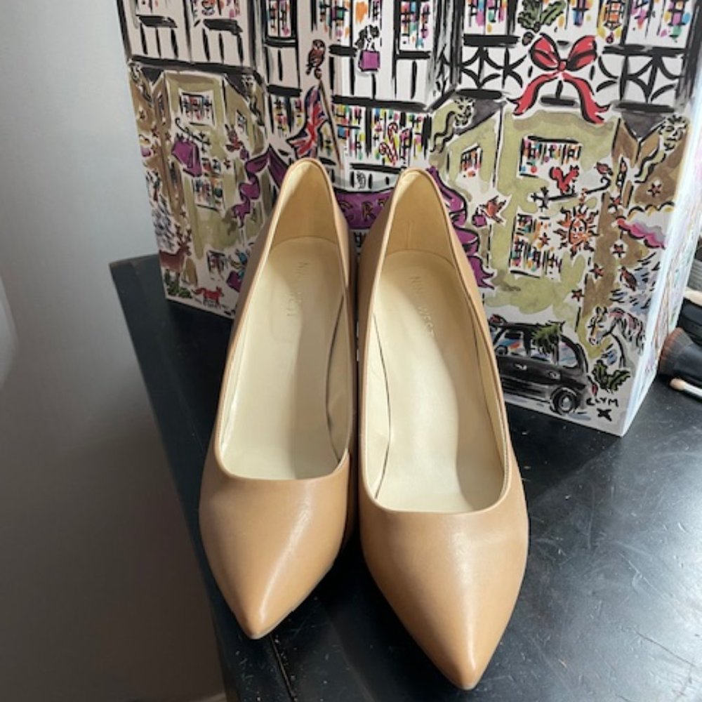 Nine West Etta Women's Leather High Heels - Color: Medium - NWOT